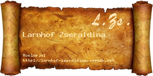 Larnhof Zseraldina névjegykártya